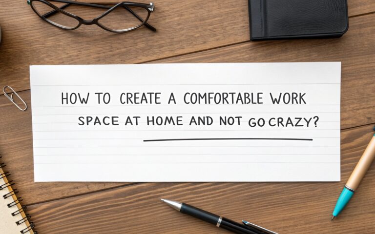 How to create a comfortable work space at home and not go crazy?